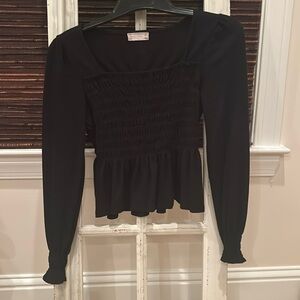 Altard State Black Smocked Top Size XS